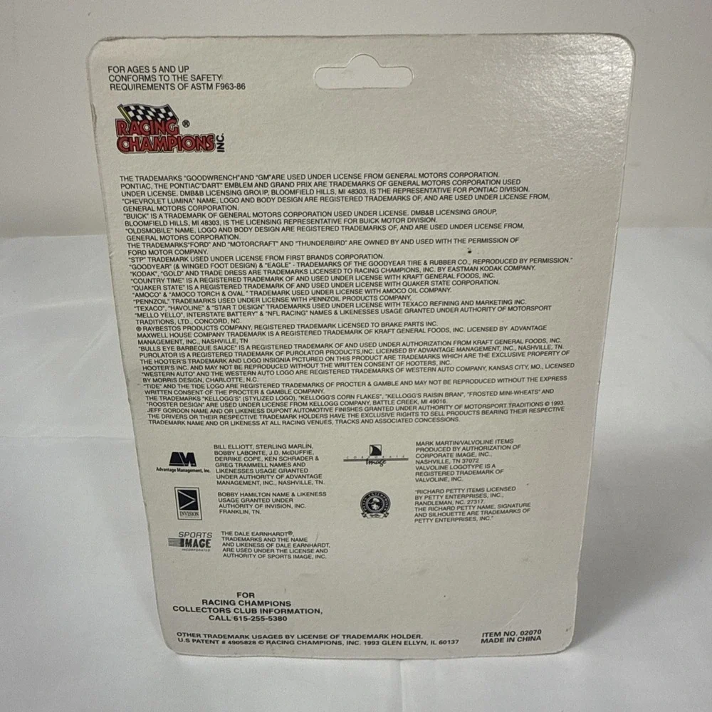 Racing Champions‎ 1993 Edition Stock Car Darrell Waltrip Western Auto #17 Car